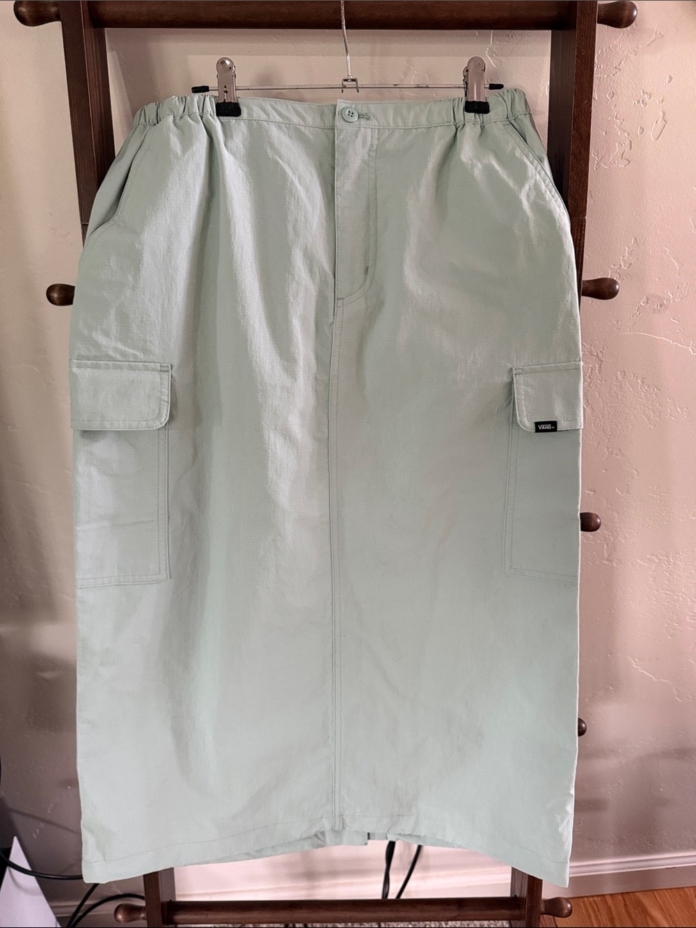 Vans Cargo Cargo Midi Skirt Y2K Streetwear Mint Green Women’s Size Small